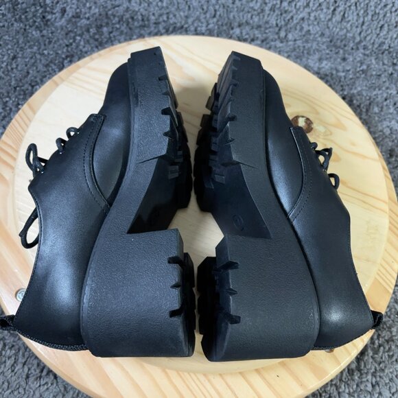 Madden Girl Oxford Shoe Trudy Womens Size 7 Black Platform Chunky Heel Goth Punk - Picture 6 of 8